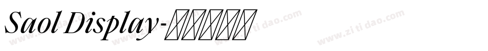 Saol Display字体转换